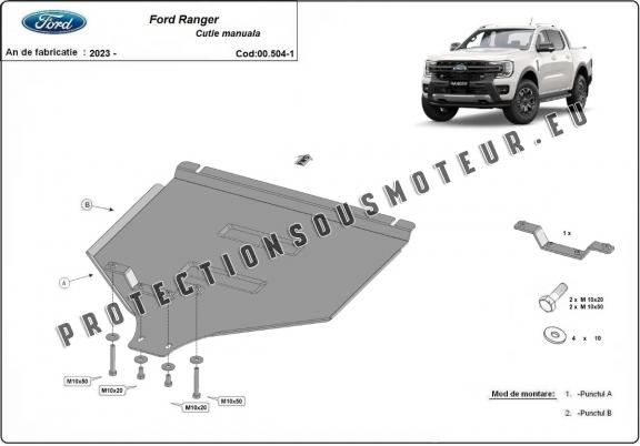 Cache de protection de la boîte de vitesse manuelle Ford Ranger