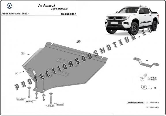 Cache de protection de la boîte de vitesse manuelle Volkswagen Amarok
